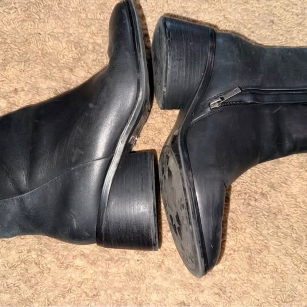 Lucky leather shoes women’s boots black size 9
